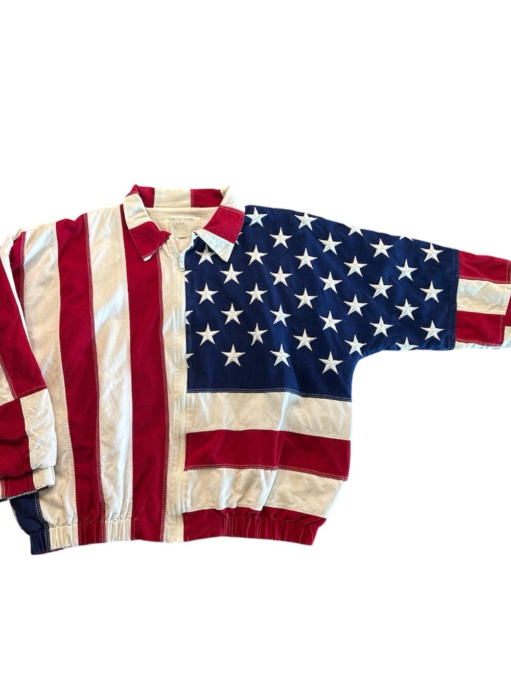Vintage, USA Limited Edition Bomber Jacket in USA Flag Design.